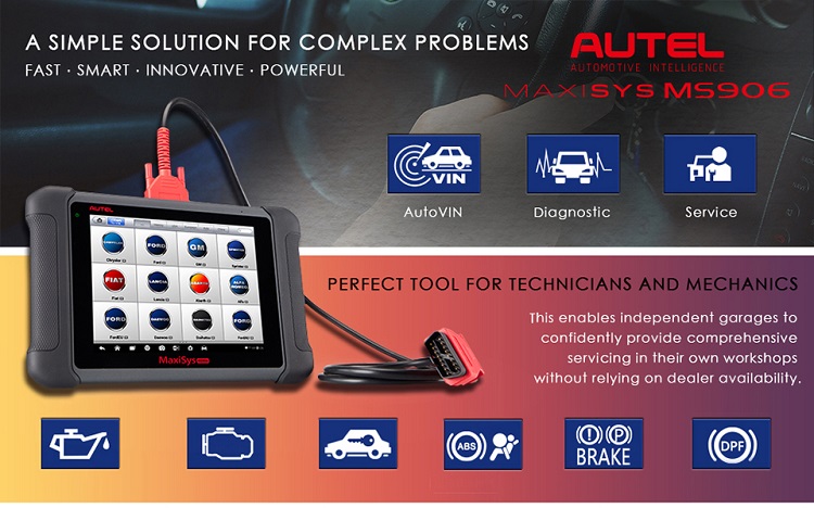 AUTEL MaxiSYS MS906 é a substituição de Autel MaxSys DS708